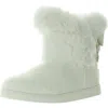 Juicy Couture Krazey Kute Womens Faux Fur Faux Leather Booties In White