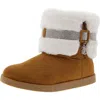 Juicy Couture Kursive Womens Faux Fur Faux Suede Booties In Multi