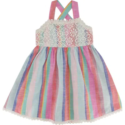 Juicy Couture Babies'  Lace Cotton Dress In Pink Multi