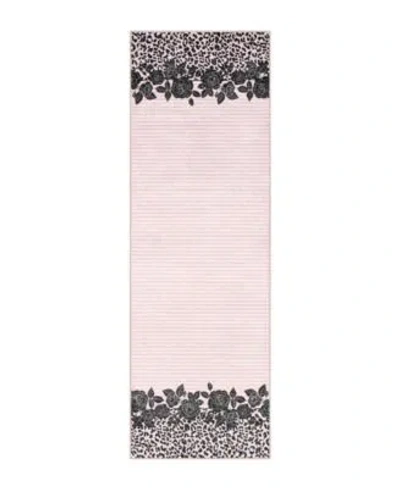 Juicy Couture Lacey Leopard Finely Soft Washable Rugs In Pink
