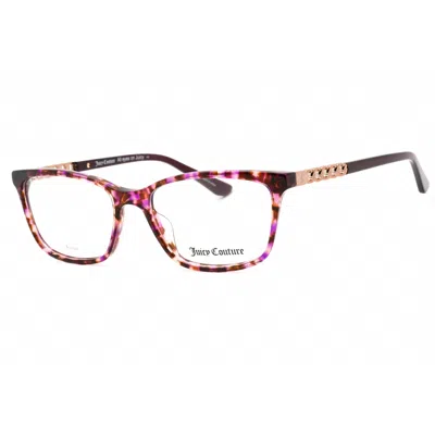 Juicy Couture Ladies Brown Rectangular Eyeglass Frames Ju249 In Multi