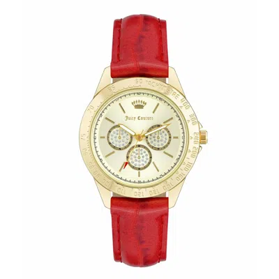 Juicy Couture Ladies' Watch  Jc1220gprd ( 38 Mm) Gbby2 In Red