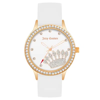 Juicy Couture Ladies' Watch  Jc1342rgwt ( 38 Mm) Gbby2 In White