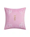 Juicy Couture Lattice Embroidered Velvet Decorative Pillow, 20" X 20"