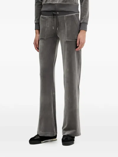 Juicy Couture Layla Drawstring-waist Track Pants In Gray