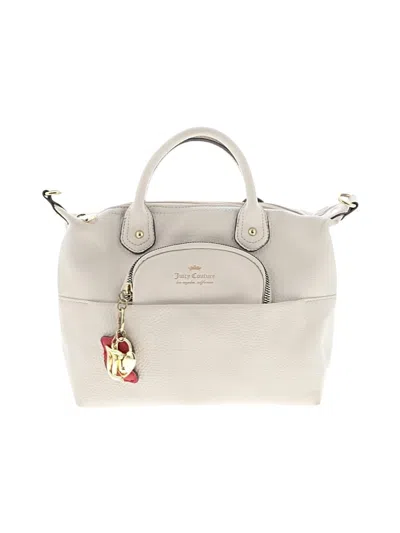 Pre-owned Juicy Couture Leather Satchel In Gray
