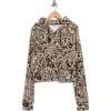 Juicy Couture Leopard Print Zip-up Hoodie In Multi