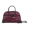 Juicy Couture Rolling Duffel Bag In Burgundy