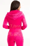 Juicy Couture Libra Customizable Big Bling Velour Hoodie