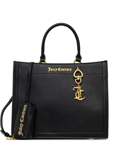 Juicy Couture Lily Charm Satchel Tote Bag In Black
