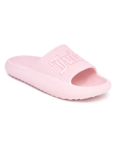 Juicy Couture Kids' Little And Big Girls Dubble Slides In Blush