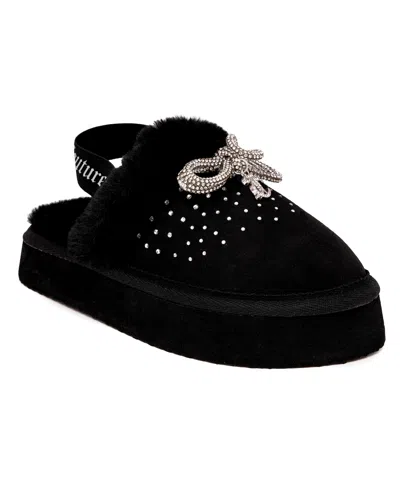 Juicy Couture Little And Big Girls Ohbubby S Flat Slipper In Black