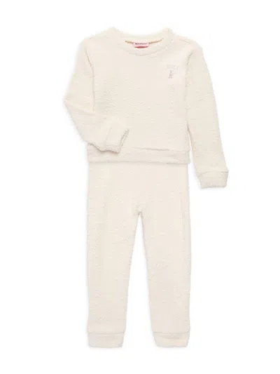 Juicy Couture Babies' Little Girl's 2-piece Bouclé Sweatshirt & Pants Set In Beige