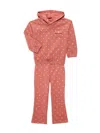 JUICY COUTURE LITTLE GIRL'S 2-PIECE HEART & CROWN HOODIE & FLARED PANTS SET