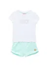 JUICY COUTURE LITTLE GIRL'S 2-PIECE LOGO TEE & SHORTS SET