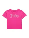 Juicy Couture Little Girl's Embellished Boxy Tee In Fuchsia