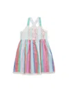 JUICY COUTURE LITTLE GIRL'S STRIPED & LACE A LINE DRESS