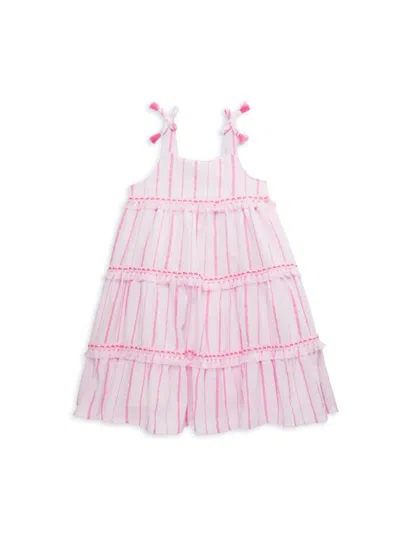 Juicy Couture Babies' Little Girl's Striped Tassel Dress In Pink