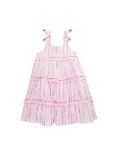 Juicy Couture Kids' Little Girl's Striped Tassel Dress In Pink