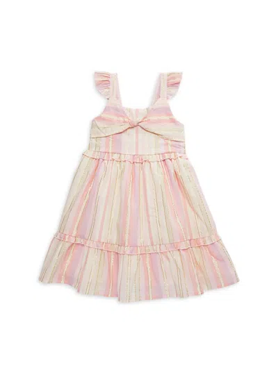 Juicy Couture Babies' Little Girl's Striped Twist Dress In Pink