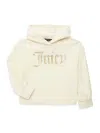 JUICY COUTURE LITTLE GIRL'S STUDDED LOGO VELOUR HOODIE