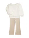 Juicy Couture Baby Girl's & Little Girl's Teddy Top & Leggings Set In Ivory Multi