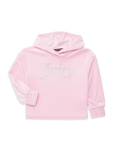Juicy Couture Kids' Little Girl's Velour Hoodie In Orchid Pink