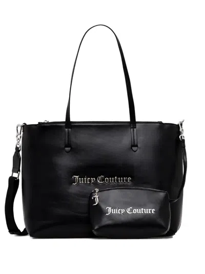 Juicy Couture Logo Charm Tote Bag In Black