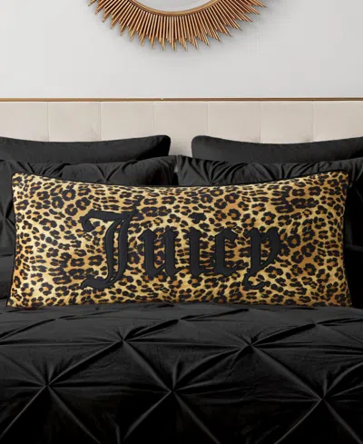 Juicy Couture Logo Decorative Pillow, 16" X 36" In Brown