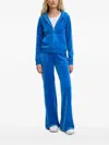 Juicy Couture Logo-embroidered Zip-up Hoodie In Blue