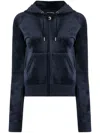 Juicy Couture Logo-embroidered Zipped Velour Hoodie