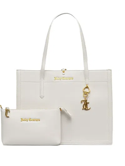 Juicy Couture Logo-plaque Tote Bag In White
