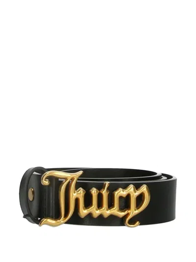 Juicy Couture Logo-buckle Belt In Black