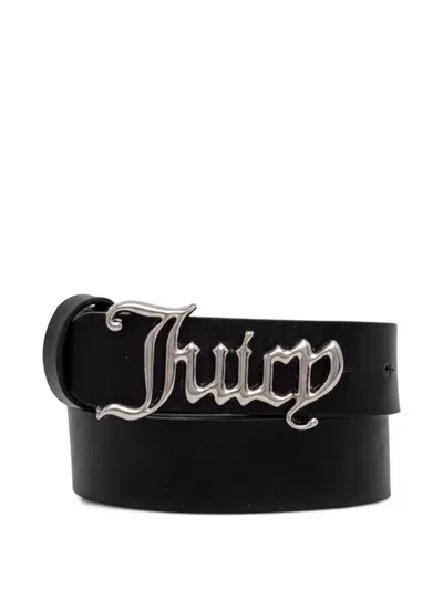 Juicy Couture Logo-plaque Belt In Black