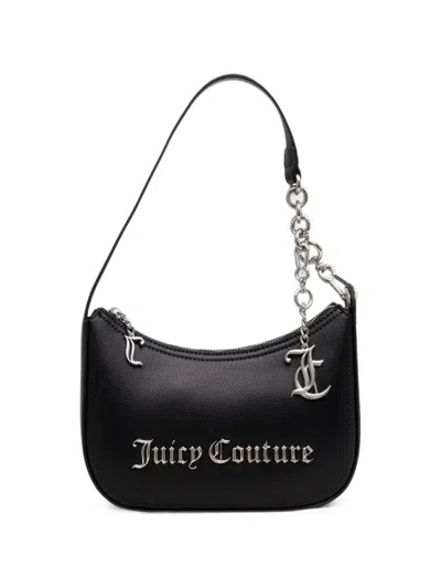 Juicy Couture Logo-plaque Chain-link Shoulder Bag In Black
