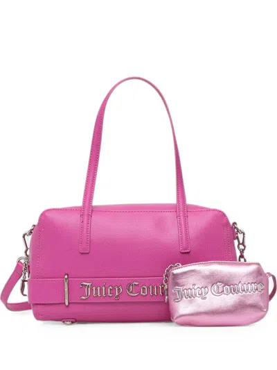 Juicy Couture Logo-plaque Shoulder Bag In Pink