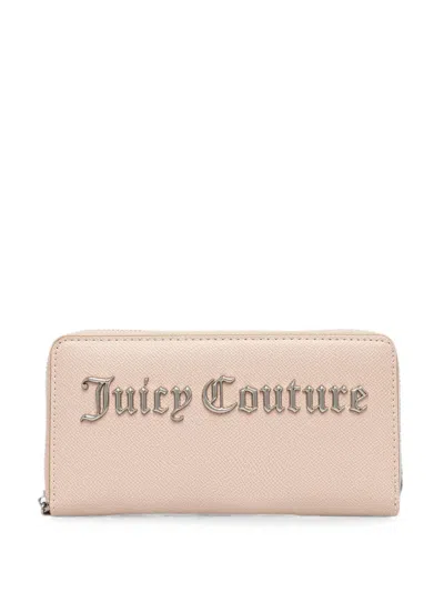 Juicy Couture Logo-plaque Zip-around Wallet In Neutral