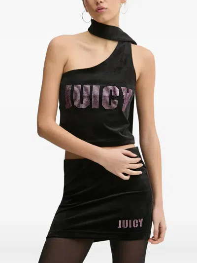 Juicy Couture Logo-print Top In Black