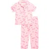 Juicy Couture Lola Logo Crown Two-piece Pajamas In Jc Lola Pink