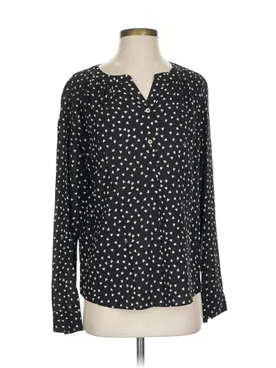 Pre-owned Juicy Couture Long Sleeve Blouse In Black