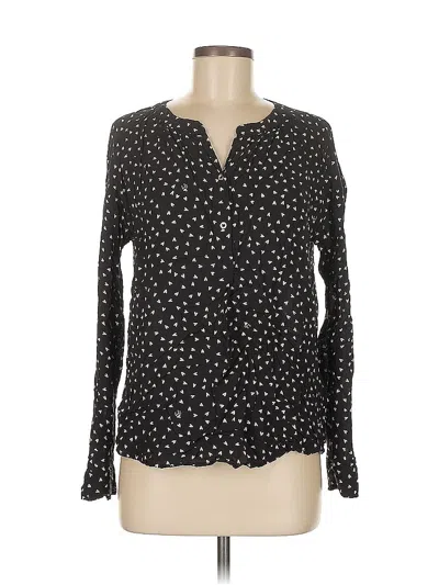 Pre-owned Juicy Couture Long Sleeve Blouse In Black
