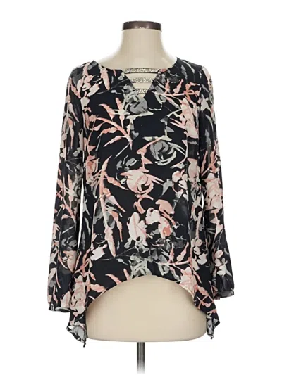 Pre-owned Juicy Couture Long Sleeve Blouse In Black