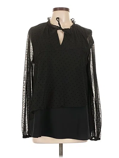 Pre-owned Juicy Couture Long Sleeve Blouse In Black