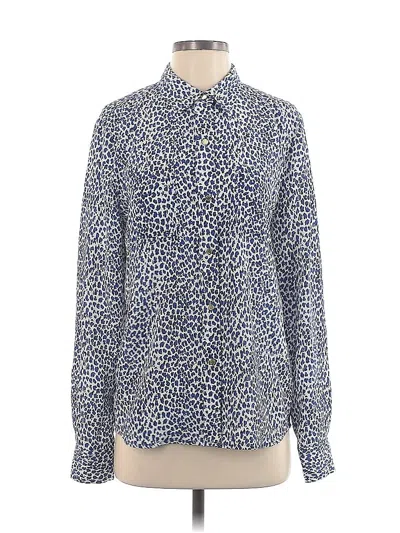 Pre-owned Juicy Couture Long Sleeve Blouse In Blue
