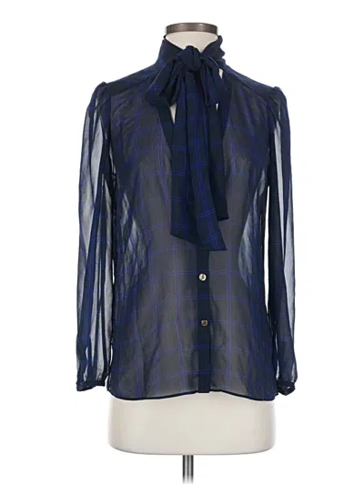 Pre-owned Juicy Couture Long Sleeve Blouse In Blue