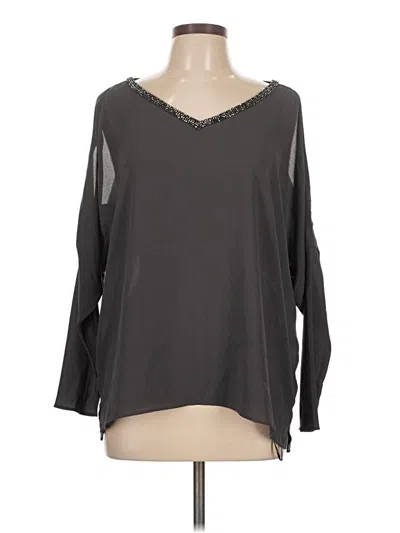 Pre-owned Juicy Couture Long Sleeve Blouse In Gray