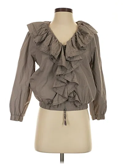 Pre-owned Juicy Couture Long Sleeve Blouse In Gray