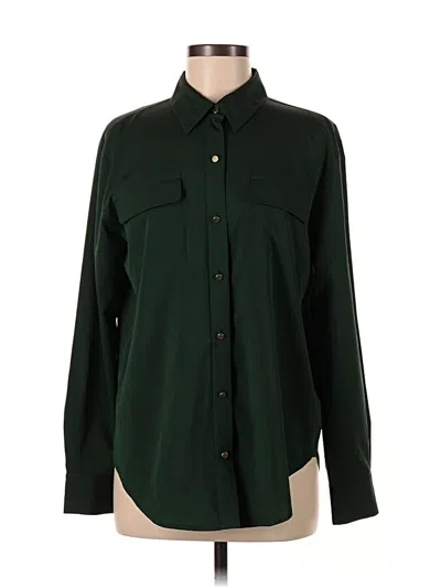 Pre-owned Juicy Couture Long Sleeve Blouse In Green