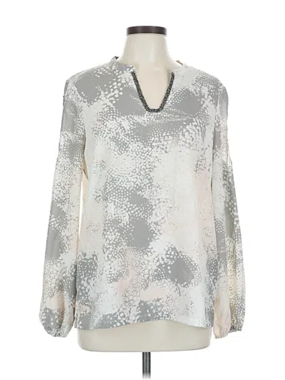 Pre-owned Juicy Couture Long Sleeve Blouse In Silver