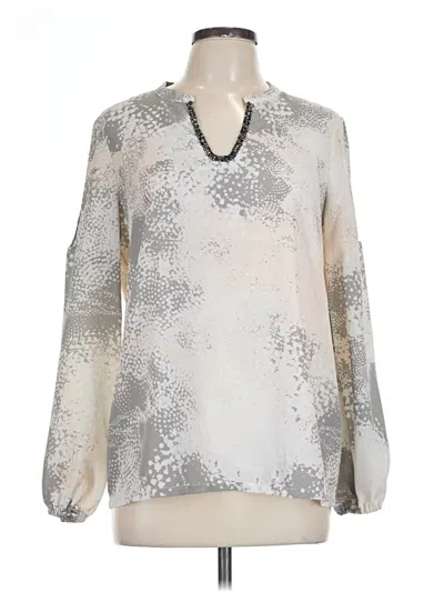 Pre-owned Juicy Couture Long Sleeve Blouse In Silver
